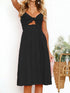 cutout-smocked-sweetheart-neck-cami-dress Sophia's Trends - Sophia's Style-Black-XL
